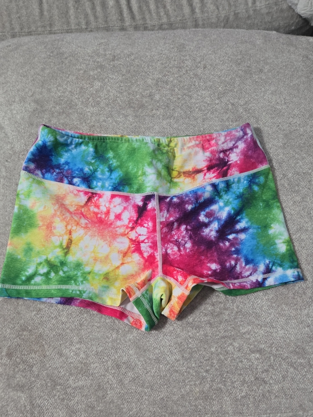 Women's Multicolor Tie-Dye Bike Shorts